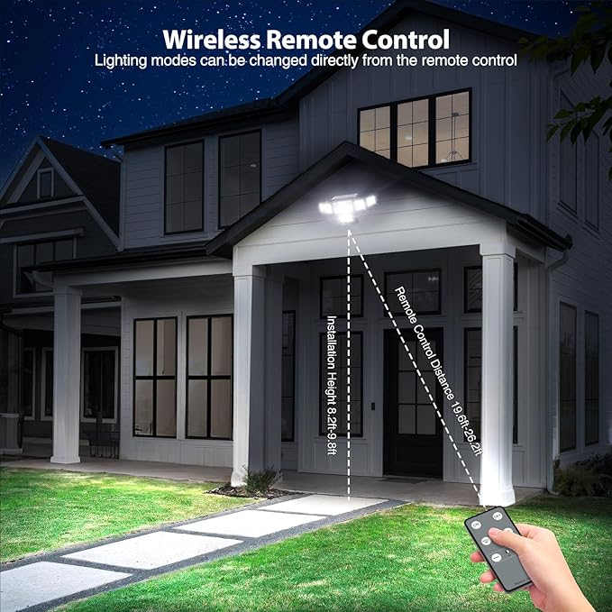 Solar Lights Outdoor, 6000LM 310 LEDs Dual Motion Sensor Solar Flood Lights 6 - Image 9