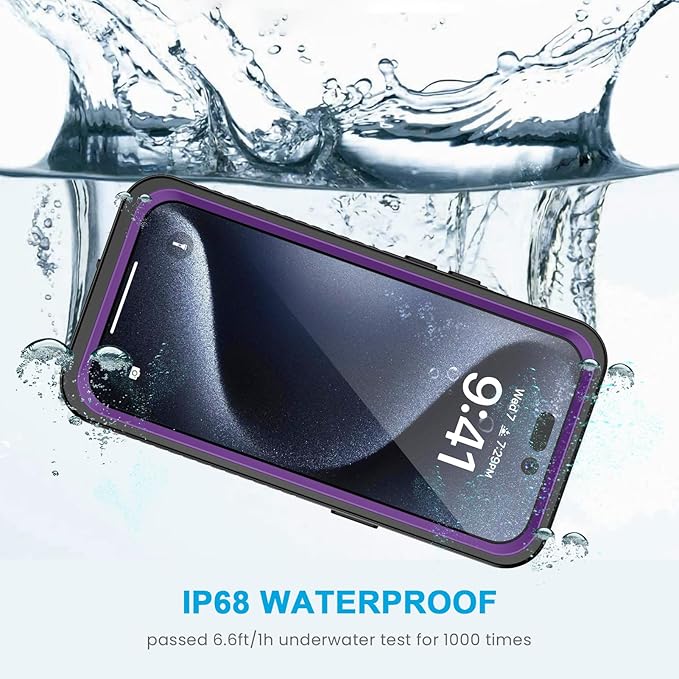 Lanhiem for iPhone 15 Pro Case, IP68 Waterproof Dustproof Shockproof Cases - Image 2