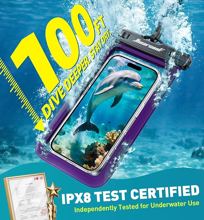 Hiearcool Universal Waterproof Phone Pouch, Dry Bag Compatible - Image 2