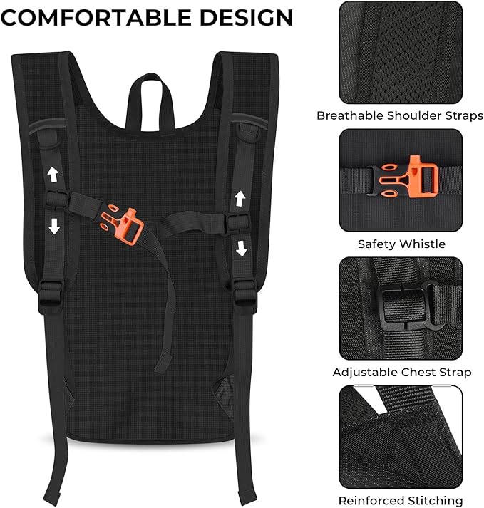 13L Small Hiking Backpack for Women Men, Lightweight Foldable Day pack - Image 6