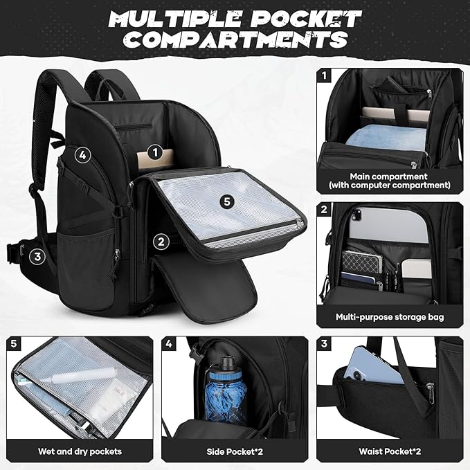 Maelstrom Tactical Backpack for Men, Water Resistant 40L Military Backpack - Image 5