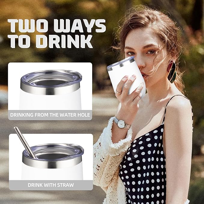 12oz/4 Pack Wine Tumbler Glasses - Image 5