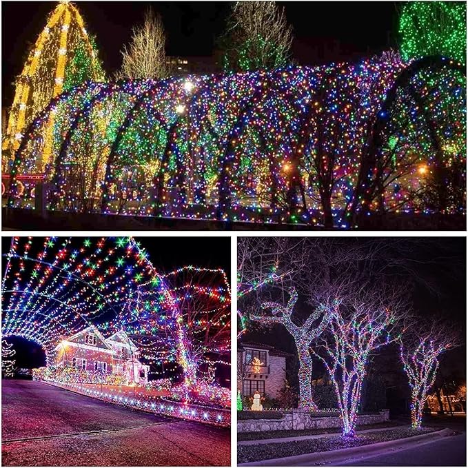 Extra-Long Solar String Lights for Outside, 4 Pack 400LED Solar Fairy Lights - Image 7