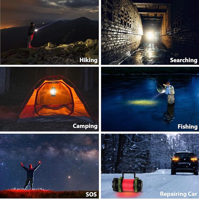 BOBKID 1 Pack Camping Lantern, Outdoor LED Camping Light, Rechargeable - Image 6