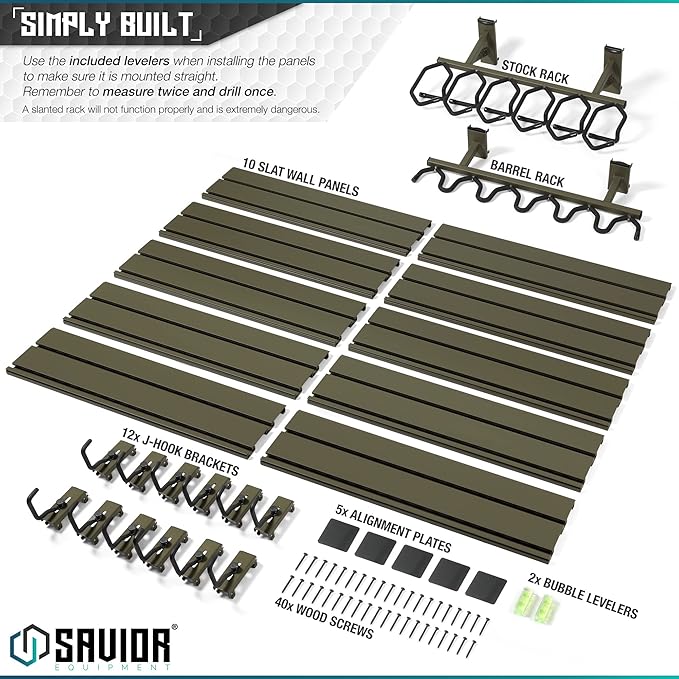 Savior Equipment Wall Rack System Heavy-Duty Steel Tactical Rifle Carbine - Image 6