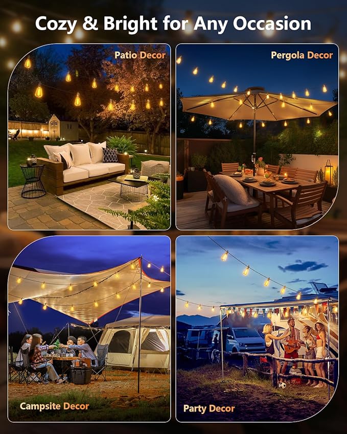Brightown 100FT Solar String Lights Outdoor Waterproof - Image 7