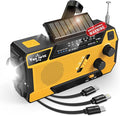 Hand Crank Emergency Radio 7400mWh Solar Hand Crank Radio Built in 3 Charging by yesiwtc