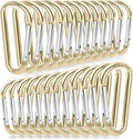 24pc Aluminum Carabiner Clip D Ring, Keychain Spring Hook, Small Carabiners Set by Zalava