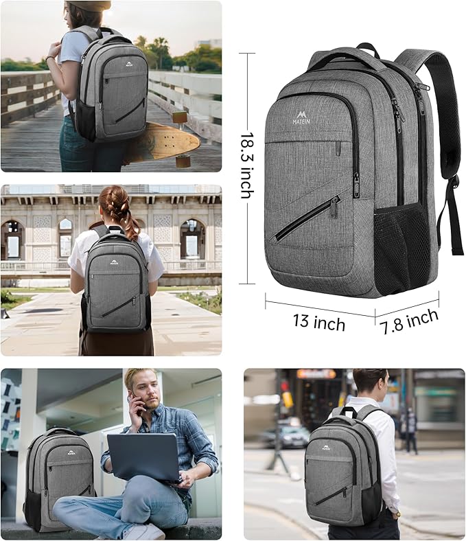 MATEIN Travel Laptop Backpack, 17 Inch Work TSA Approved Carry on Backpack - Image 7
