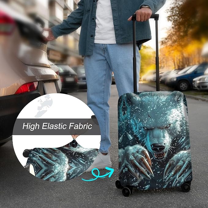 Luggage Cover Protector for 30-32 Inch Suitcases, TSA Approved Elastic Travel - Image 4