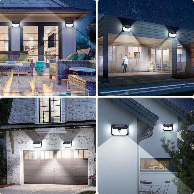 4-Pack Solar Wall Lights Outdoor - Image 7