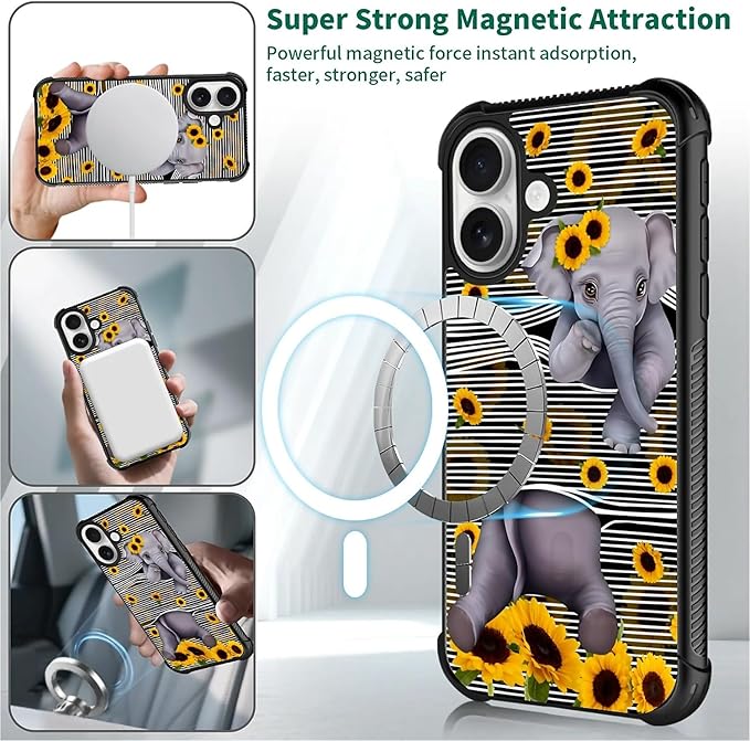 for iPhone 17 Case, for MagSafe Graphic Design for Girl Boy Soft Silicone Hard - Image 5