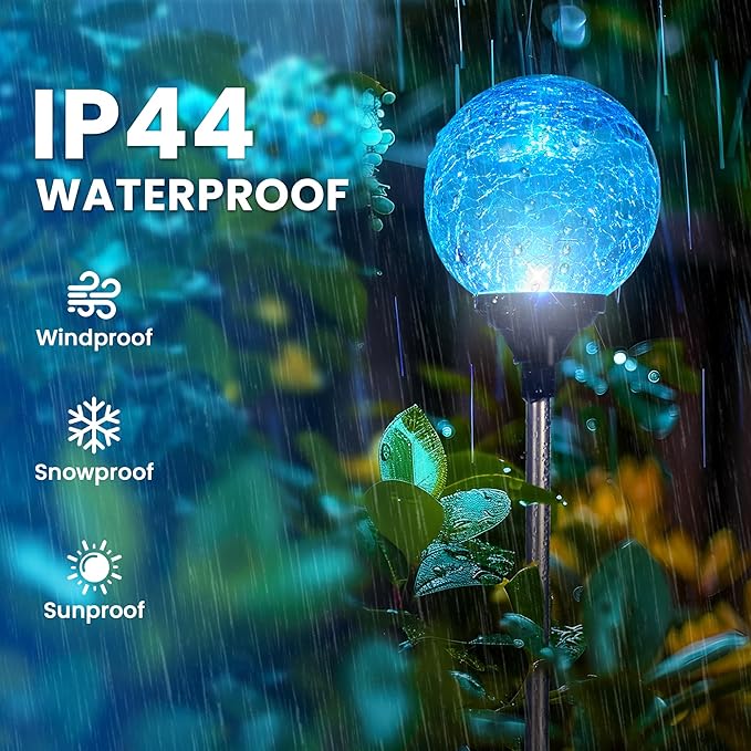 GIGALUMI Solar Garden Lights 6 Pack, Solar Lights Outdoor Decorative Waterproof - Image 3