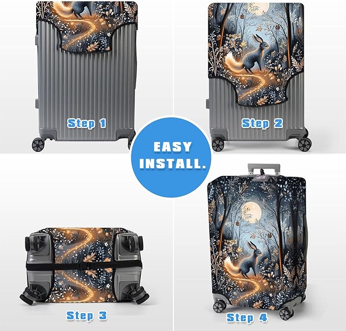Luggage Cover Protector for 26-28 Inch Suitcases, TSA Approved Elastic Travel - Image 6