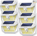 TECKNET 231 LED Solar Motion Lights Outdoor Waterproof, 6 Pack 300° Angle & 3 by Tecknet