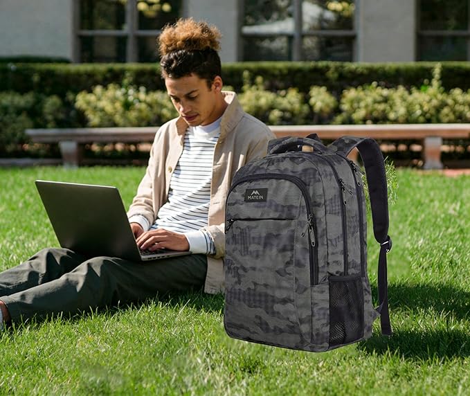 MATEIN Travel Computer Backpack, Sturdy College School Backpack - Image 2