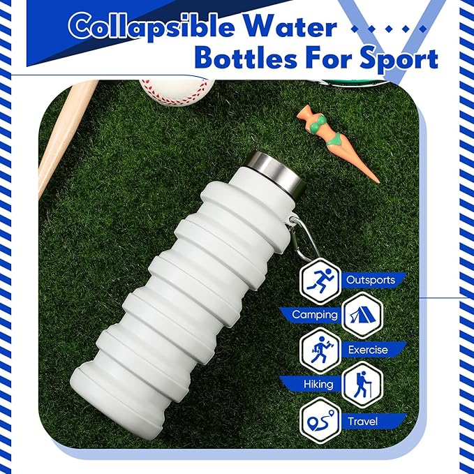 Baderke Collapsible Water Bottles 17oz Travel Sports Portable Water Bottle - Image 4