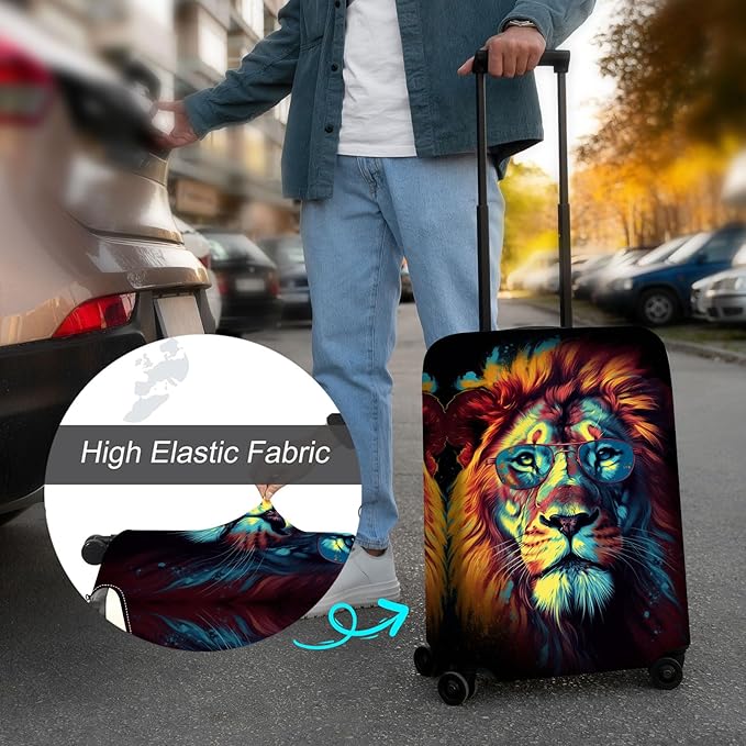 Luggage Cover Protector for 30-32 Inch Suitcases, TSA Approved Elastic Travel - Image 4