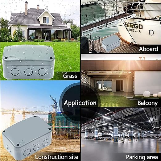 Nineleaf 6PK Outdoor Junction Box ABS Plastic Dustproof IP66 Waterproof - Image 6