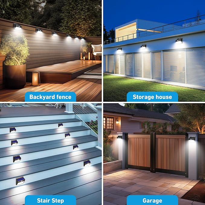 Peasur Solar Motion Sensor Lights Outdoor, Solar Fence Lights - Image 6