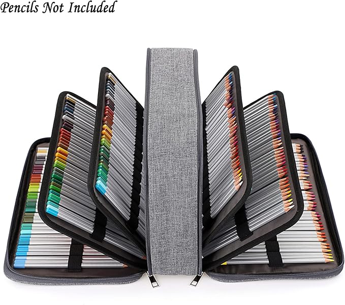 BTSKY Colored Pencil Case 360 Slots Pencil Bag Organizer High Capacity Holder - Image 2