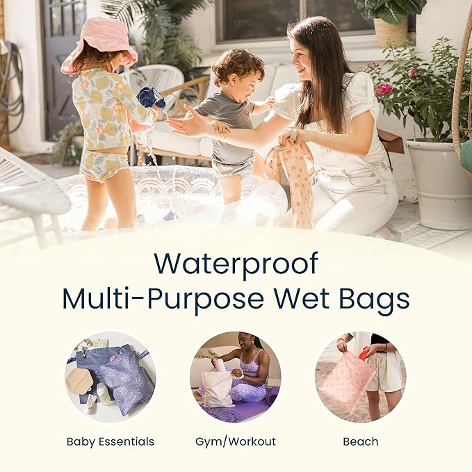 Tiny Twinkle Mess Proof Wet Bags | 1-Pack Reusable Waterproof Wet Bags - Image 6