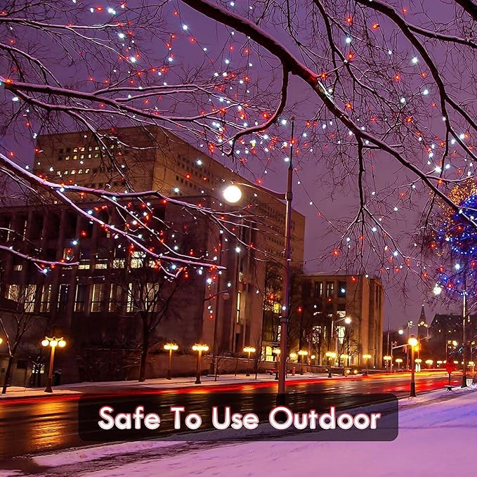 OZS 2PK 240LED Solar String Lights Outdoor Waterproof | Solar Christmas Tree - Image 4
