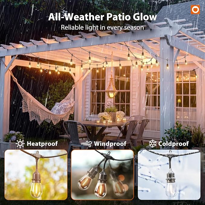 addlon 50FT Outdoor String Lights LED - Image 5