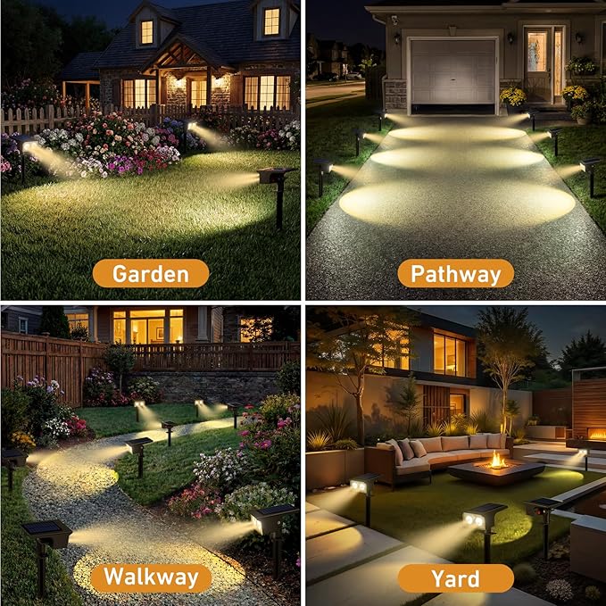 btfarm Solar Spot Lights Outdoor Waterproof, 4 Pack/3 Modes Motion Sensor Lights - Image 7