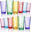Bravario Hammered Plastic Drinking Tumbler, Dishwasher-Safe Premium Quality by Bravario