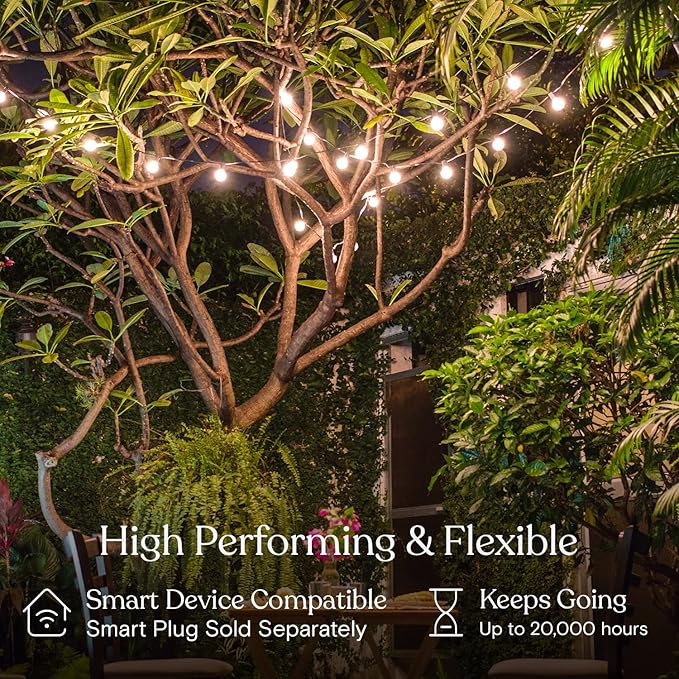 Brightech Ambience Pro LED String Lights - 26 Ft Patio Lights Outdoor - Image 3