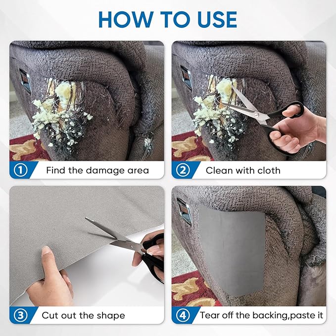Canvas Patch 4 "x 60 ", Self-Adhesive Waterproof Canvas Patch Set - Image 5