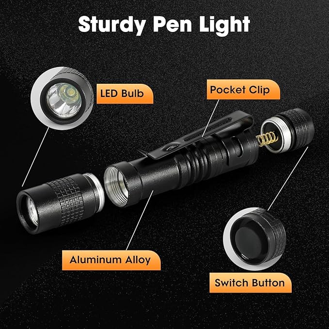 Mini Flashlight, Waterproof Pocket LED Purse Light - Image 5