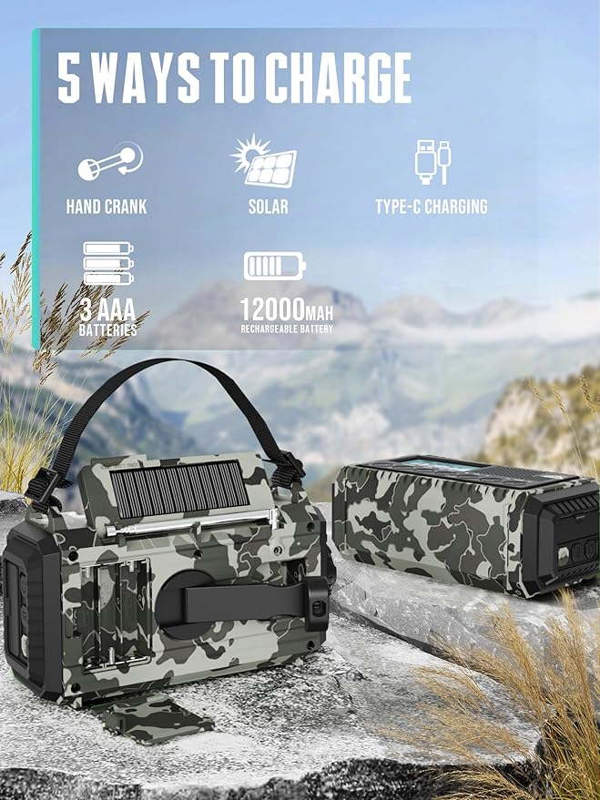Hand Crank Solar Emergency Radio - Image 3