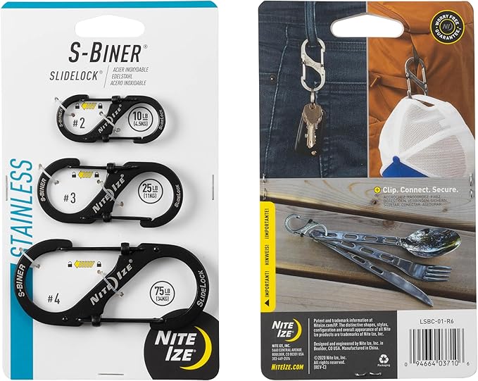 Nite Ize S-Biner SlideLock Stainless Steel Dual Locking Carabiner - Image 8