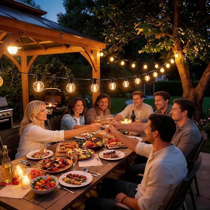 RTTY Outdoor String Lights 60 FT, Patio Lights - Image 6