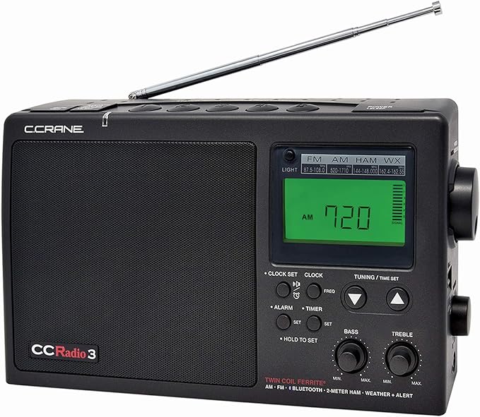 C. Crane CCRadio 3 Long Range Reception AM, NOAA Weather Plus Alert and 2-Meter by C.Crane
