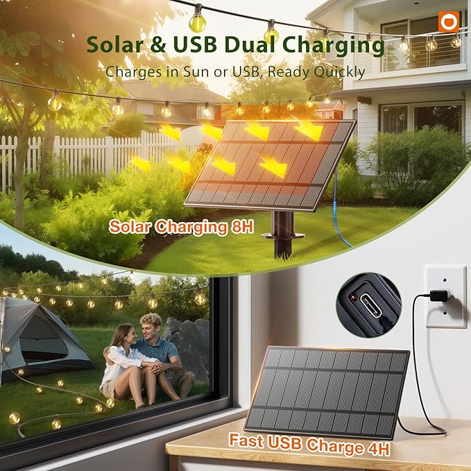 addlon 100FT Solar String Lights Outdoor - Image 5