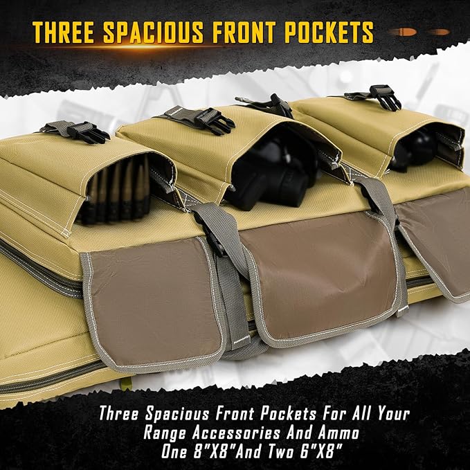 DULCE DOM 32/36/42/48/52 inch Double Rifle Case Soft Gun Bag - Image 3