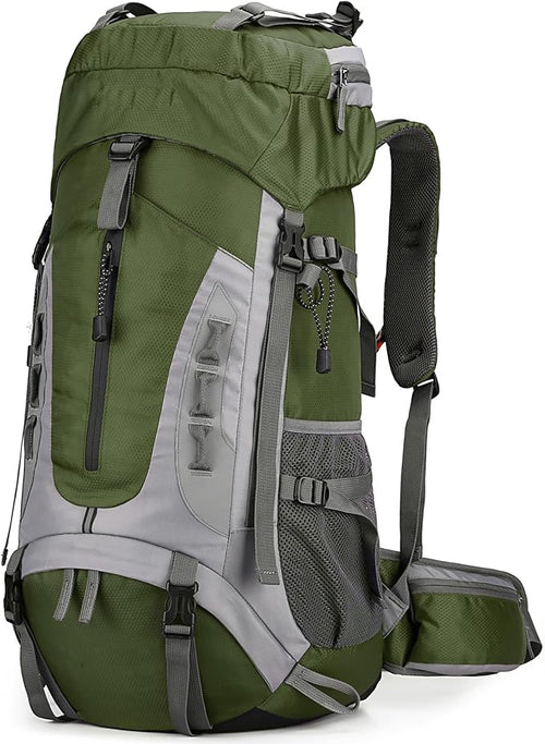 75L Hiking Backpack with Rain Cover Waterproof Camping Backpack Shoes Warehouse by W+WINTMING