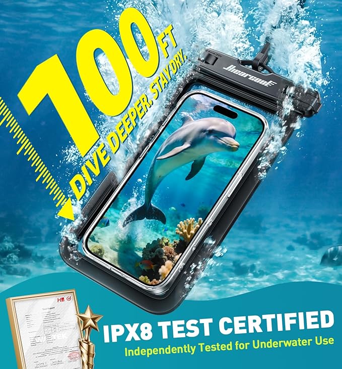 Hiearcool Universal Waterproof Case, Waterproof Phone Pouch Compatible - Image 2