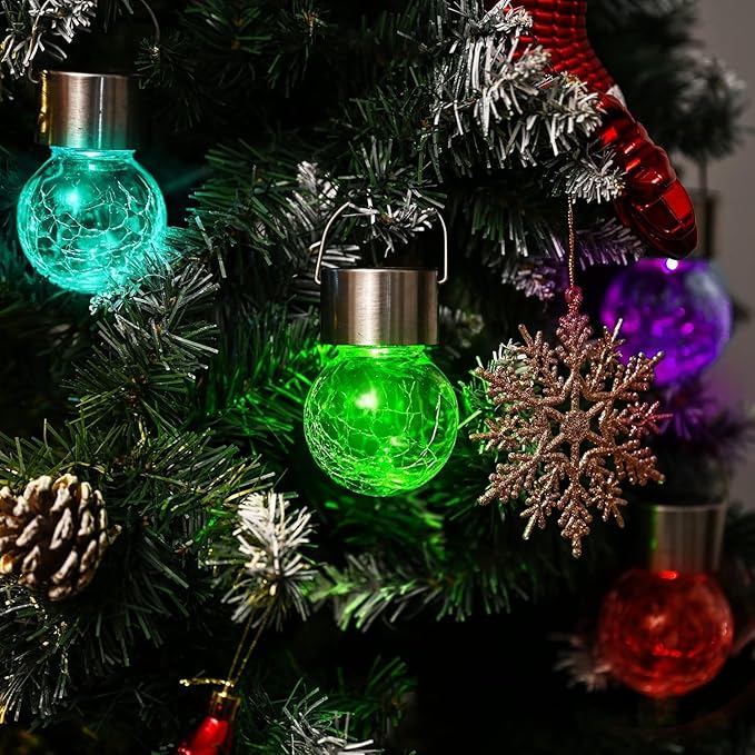 GIGALUMI Solar Lights Outdoor Waterproof, 12 Pack Solar Hanging Lights Garden - Image 10