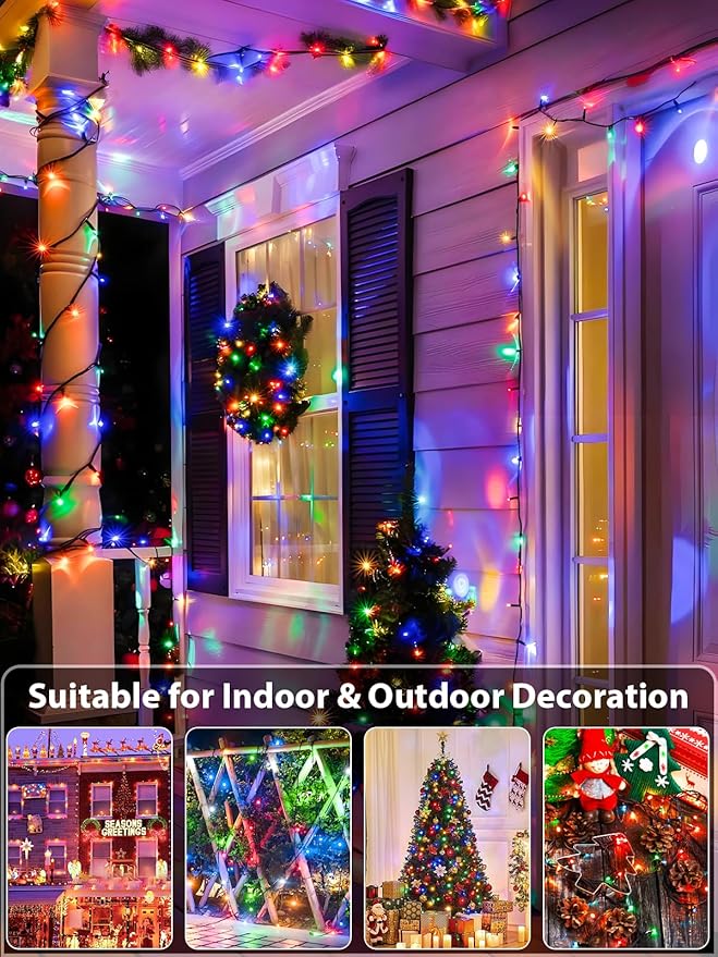 Upgraded 264FT 800 LED Christmas Lights Outdoor Indoor, Xmas Green Wire Plug In - Image 5