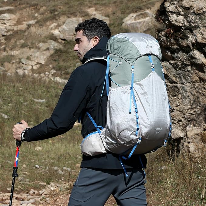IX INOXTO 55L Internal Frame Waterproof Hiking Camping Backpack - Image 9
