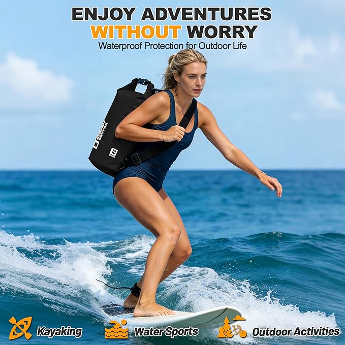 Waterproof Dry Bag, 5L/10L/20L/30L/40L Roll Top Lightweight Storage Backpack - Image 7