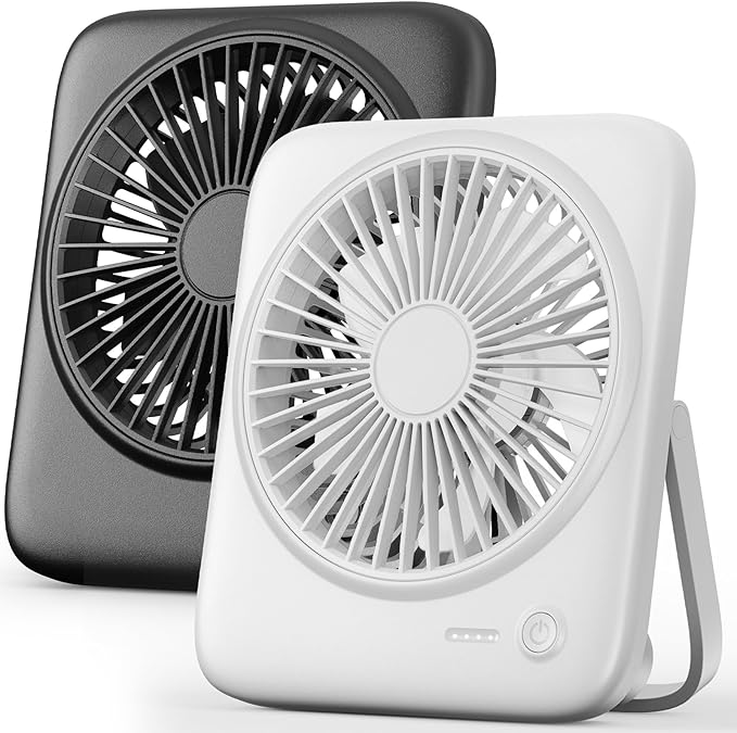 Otlonpe Personal Portable Desk Fan 2 Pack, 4000mAh Small Rechargeable Portable by OTLONPE
