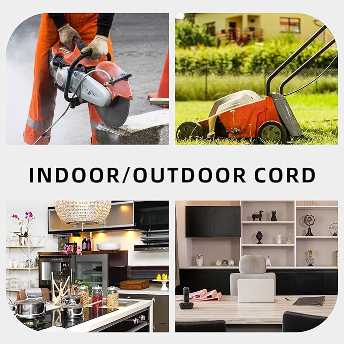 12ft Outdoor Extension Cord for Christmas Decorations- 16/3 Heavy Duty SJTW - Image 7