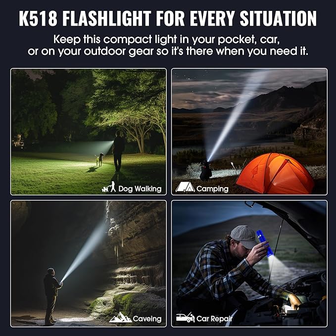 Banral Rechargeable Tactical Flashlights, High Lumens Small Mini USB-C LED - Image 8