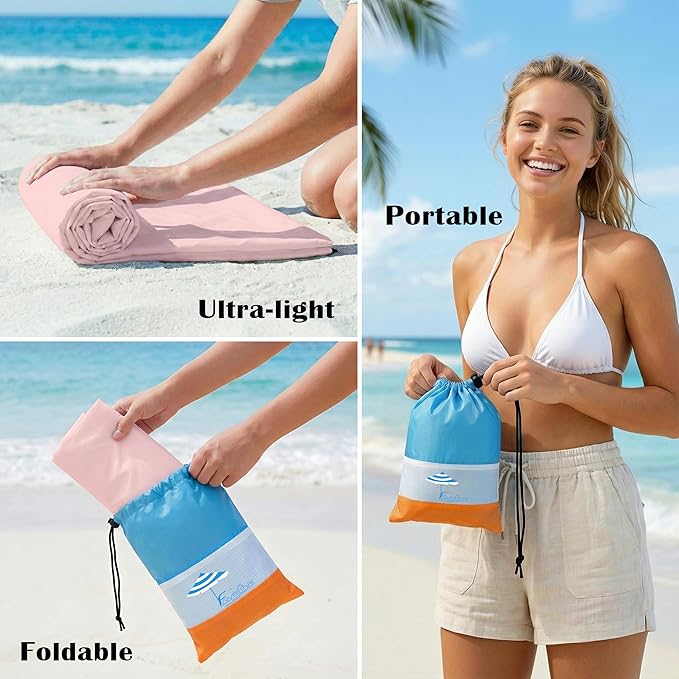 Famstar Beach Blanket Oversized Extra Large 78" X 81", Waterproof Sandproof - Image 7