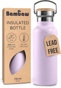Bambaw Metal Water Bottle 24 oz, Insulated Stainless Steel Water Bottle by Bambaw